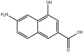 2-Naphthalenecarboxylicacid,6-amino-4-hydroxy-(9CI) Struktur