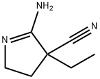 5-aMino-4-ethyl-3,4-dihydro-2H-Pyrrole-4-carbonitrile Struktur