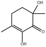 2-Cyclohexen-1-one, 2,6-dihydroxy-3,6-dimethyl- (9CI) Struktur