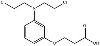 3-[3-[bis(2-chloroethyl)amino]phenoxy]propanoic acid Struktur