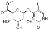 methyl 1-(5-fluoro-1H-2-oxopyrimidin-4-yl)-beta-D- glucopyranuronate Struktur