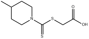 [[(4-METHYLPIPERIDIN-1-YL)CARBONOTHIOYL]THIO]ACETIC ACID Struktur