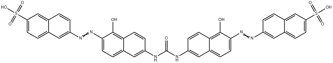 6,6'-[carbonylbis[imino(1-hydroxynaphthalene-2,6-diyl)azo]]bisnaphthalene-2-sulphonic acid Struktur