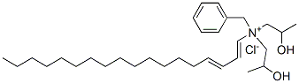 benzylbis(2-hydroxypropyl)octadecadienylammonium chloride Struktur