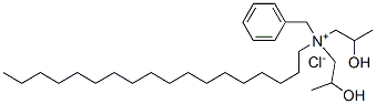 benzylbis(2-hydroxypropyl)octadecylammonium chloride Struktur