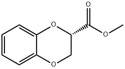 1,4-Benzodioxin-2-carboxylic acid, 2,3-dihydro-, Methyl ester, (2S)- Struktur