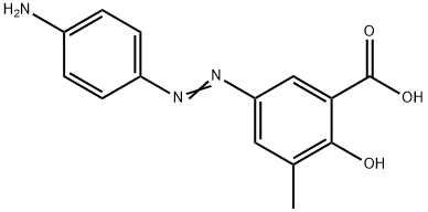 5-[(4-aminophenyl)azo]-3-methylsalicylic acid  Struktur