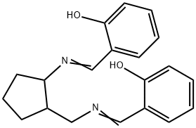 o-[[[[2-[[(2-hydroxyphenyl)methylene]amino]cyclopentyl]methyl]imino]methyl]phenol  Struktur