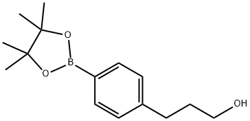 3-(4-(4,4,5,5-tetramethyl-1,3,2-dioxaborolan-2-yl)phenyl)propan-1-ol Struktur