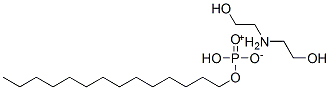 bis(2-hydroxyethyl)ammonium tetradecyl hydrogen phosphate Struktur