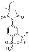 4-(3-Ethyl-3-methyl-2,5-dioxopyrrolidin-1-yl)-2-(trifluoromethyl)benzenesulfonamide Struktur