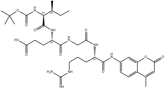 BOC-ILE-GLU-GLY-ARG-AMC 結構式