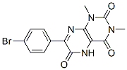 2,4,6(3H)-Pteridinetrione,  7-(4-bromophenyl)-1,5-dihydro-1,3-dimethyl- Struktur