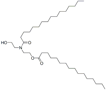 2-[(2-hydroxyethyl)(1-oxohexadecyl)amino]ethyl palmitate Struktur