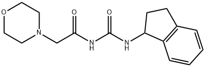 1-(Morpholinoacetyl)-3-(indan-1-yl)urea Struktur