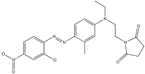 1-[2-[[4-[(2-chloro-4-nitrophenyl)azo]-m-tolyl]ethylamino]ethyl]pyrrolidine-2,5-dione Struktur