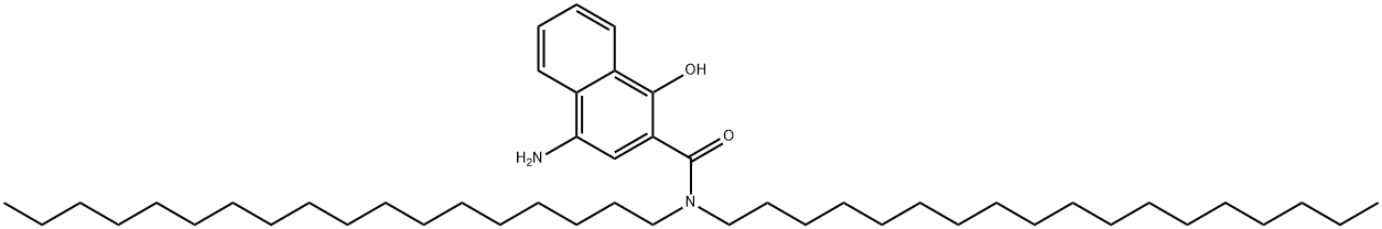 4-amino-1-hydroxy-N,N-dioctadecylnaphthalene-2-carboxamide Struktur