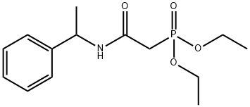 Phosphonic acid, 2-oxo-2-(1-phenylethyl)aminoethyl-, diethyl ester Struktur