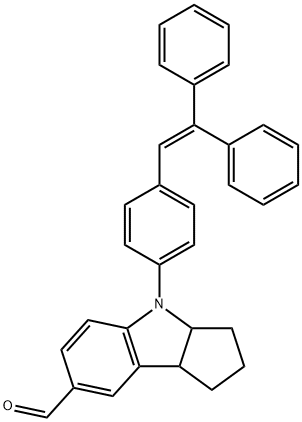 (3aS,8bS)-4-(4-(2,2-diphenylvinyl)phenyl)-1,2,3,3a,4,8b-hexahydrocyclopenta[b]indole-7-carbaldehyde Struktur