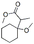 Cyclohexaneacetic acid, 1-methoxy-alpha-methyl-, methyl ester (9CI) Struktur