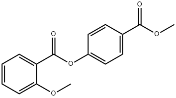 2-Methoxybenzoic acid 4-(methoxycarbonyl)phenyl ester Struktur