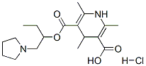 2,4,6-trimethyl-5-(1-pyrrolidin-1-ylbutan-2-yloxycarbonyl)-1,4-dihydro pyridine-3-carboxylic acid hydrochloride Struktur