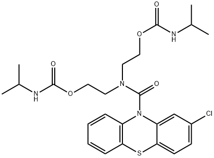 Bis(1-methylethylcarbamic acid)2,2'-(2-chloro-10H-phenothiazin-10-ylcarbonylimino)diethyl ester Struktur