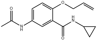 5-(Acetylamino)-2-(allyloxy)-N-cyclopropylbenzamide Struktur