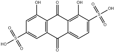 1,8-dihydroxy-9,10-anthraquinone-2,6-disulfonic acid Struktur