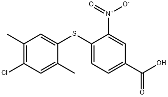 4-[(4-CHLORO-2,5-DIMETHYLPHENYL)THIO]-3-NITROBENZOIC ACID Struktur