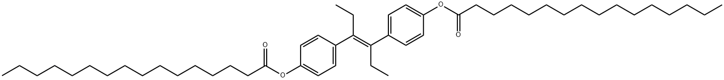 3,4-BIS-(P-HYDROXYPHENYL)-3-HEXENE 4,4'-DIPALMITATE Struktur