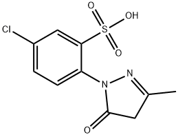 5-chloro-2-(3-methyl-5-oxo-2H-pyrazol-1(5H)-yl)benzenesulfonic acid Struktur