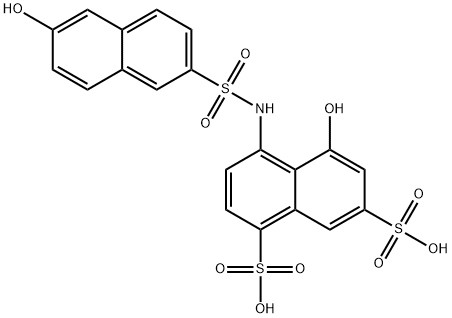 5-hydroxy-4-[[(6-hydroxy-2-naphthyl)sulphonyl]amino]naphthalene-1,7-disulphonic acid Struktur