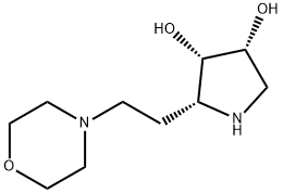 3,4-Pyrrolidinediol, 2-[2-(4-morpholinyl)ethyl]-, (2R,3S,4R)- (9CI) Struktur