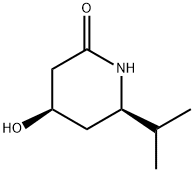 2-Piperidinone, 4-hydroxy-6-(1-methylethyl)-, (4R,6R)- (9CI) Struktur