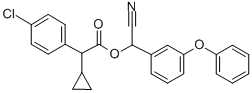 4-Chloro-α-cyclopropylbenzeneacetic acid cyano(3-phenoxyphenyl)methyl ester Struktur