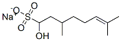 sodium 1-hydroxy-3,7-dimethyloct-6-ene-1-sulphonate Struktur