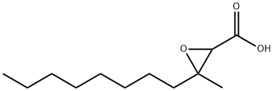 3-methyl-3-octyloxirane-2-carboxylic acid Struktur