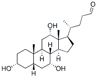 3α,7α,12α-Trihydroxy-5β-cholan-24-al Struktur