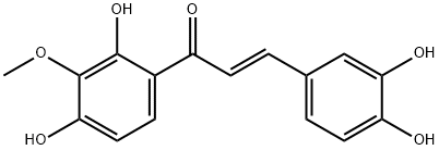 (E)-3'-Methoxy-2',3,4,4'-tetrahydroxychalcone Struktur