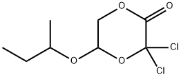 3,3-Dichloro-5-(1-methylpropoxy)-1,4-dioxan-2-one Struktur