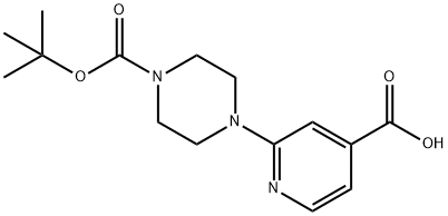 2-[4-(tert-Butoxycarbonyl)piperazin-1-yl]isonicotinic acid Struktur