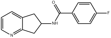 Benzamide, N-(6,7-dihydro-5H-cyclopenta[b]pyridin-6-yl)-4-fluoro- (9CI) Struktur