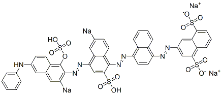 3-[[4-[[4-[(1-Hydroxy-6-phenylamino-3-sodiosulfo-2-naphthalenyl)azo]-6-sodiosulfo-1-naphthalenyl]azo]-1-naphthalenyl]azo]naphthalene-1,5-disulfonic acid disodium salt Struktur