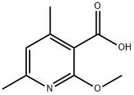 2-METHOXY-4,6-DIMETHYLPYRIDINE-3-CARBOXYLIC ACID Struktur