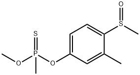 Methylthiophosphonic acid O-methyl O-[3-methyl-4-(methylsulfinyl)phenyl] ester Struktur