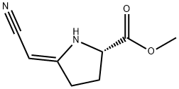 L-Proline, 5-(cyanomethylene)-, methyl ester, (Z)- (9CI) Struktur