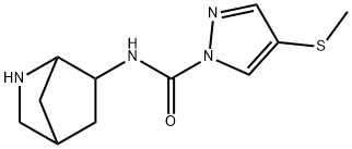 1H-Pyrazole-1-carboxamide,N-2-azabicyclo[2.2.1]hept-6-yl-4-(methylthio)- Struktur