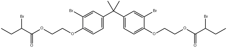 (isopropylidene)bis[(2-bromo-p-phenylene)oxyethylene] bis(2-bromobutyrate) Struktur