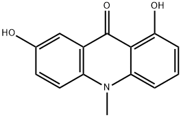 1,7-Dihydroxy-10-methyl-9(10H)-acridinone Struktur